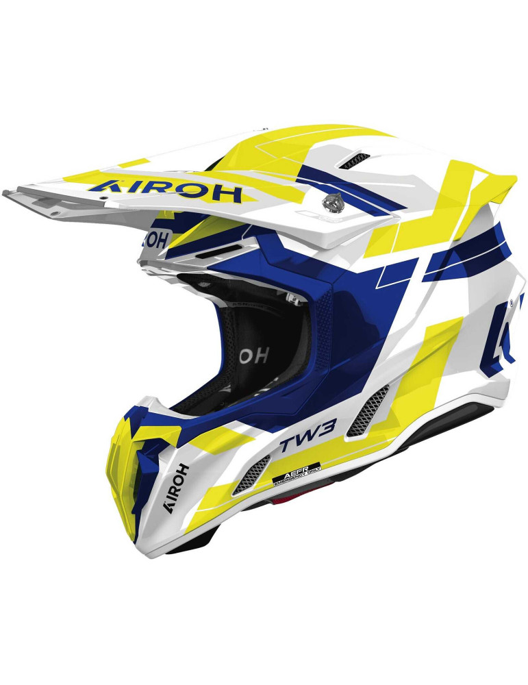 Casque Airoh Twist 3 Dynasty bleu vif jaune