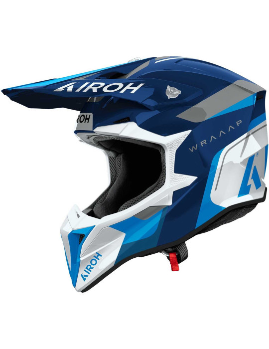 Casco Airoh Wraap Conquer Azul Brillante