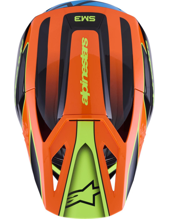 Helmet Alpinestars S-M3 Fray Black Orange Yellow Fluo