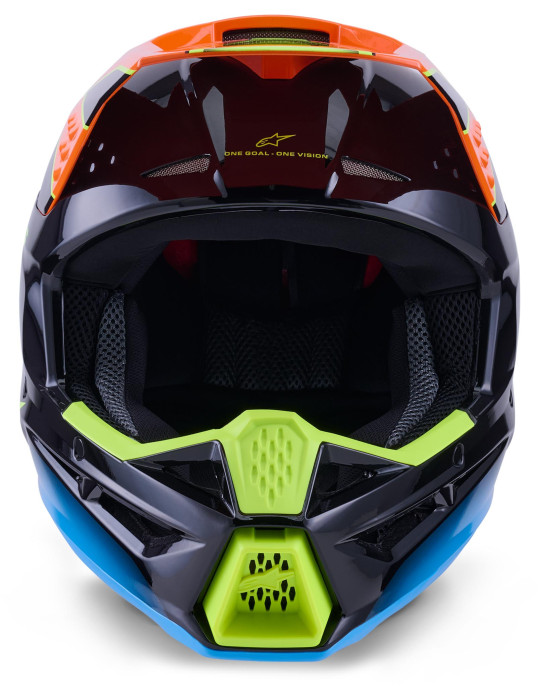 Casque Alpinestars S-M3 Fray Noir Orange Jaune Fluo