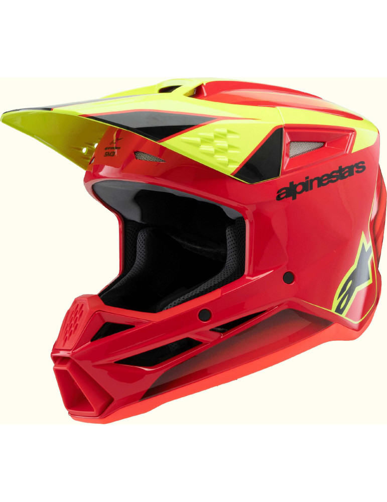 Alpinestars S-M3 Fray baby helmet red yellow black