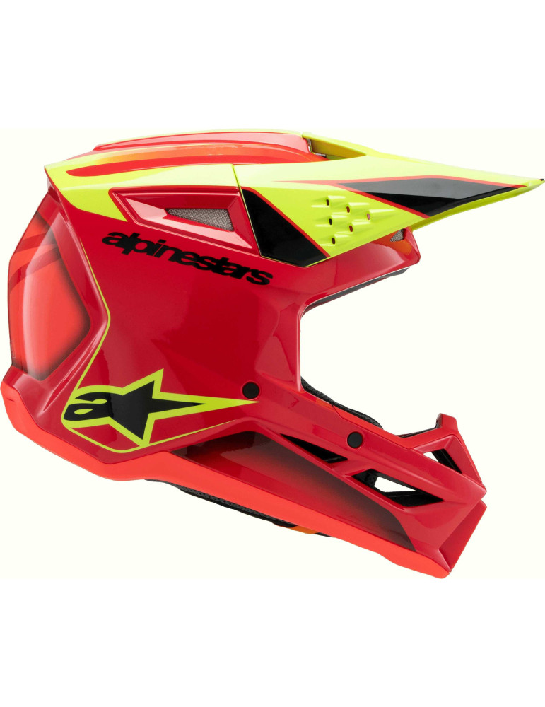 Alpinestars S-M3 Fray baby helmet rouge jaune noir