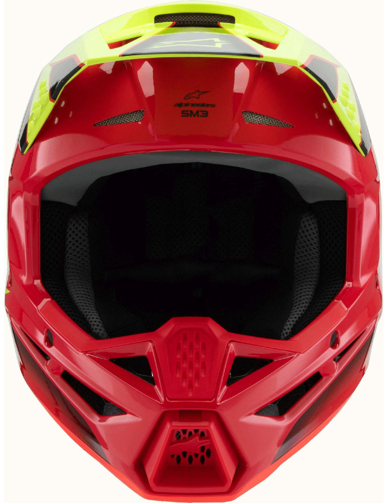 Alpinestars S-M3 Fray baby helmet rouge jaune noir