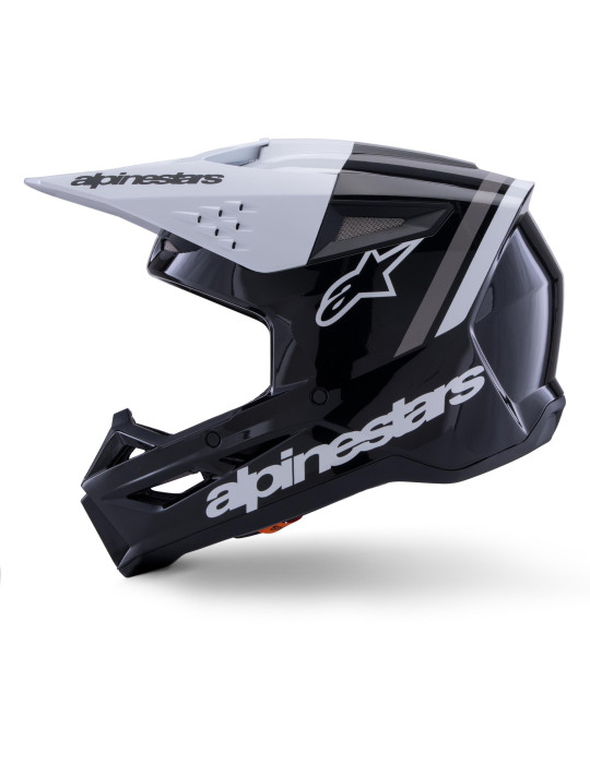 Casque Alpinestars S-M3 Radium noir blanc gris