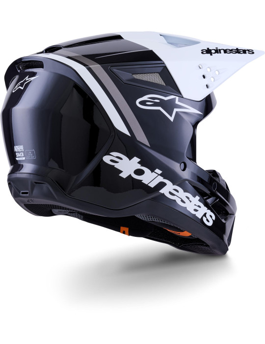 Casco Alpinestars S‑M3 Radium nero bianco grigio lucido
