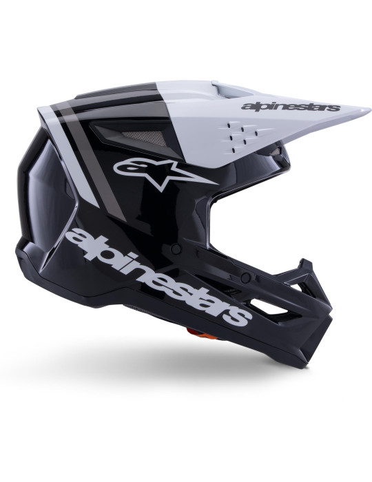 Casco Alpinestars S-M3 Radium negro blanco gris