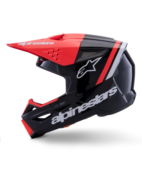 Alpinestars S-M3 Radium helmet black fluo red white