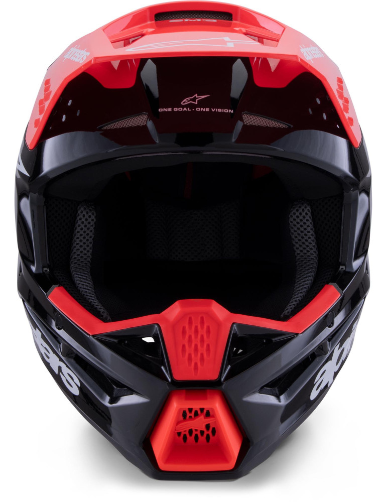 Casco Alpinestars S‑M3 Radium nero rosso fluo bianco