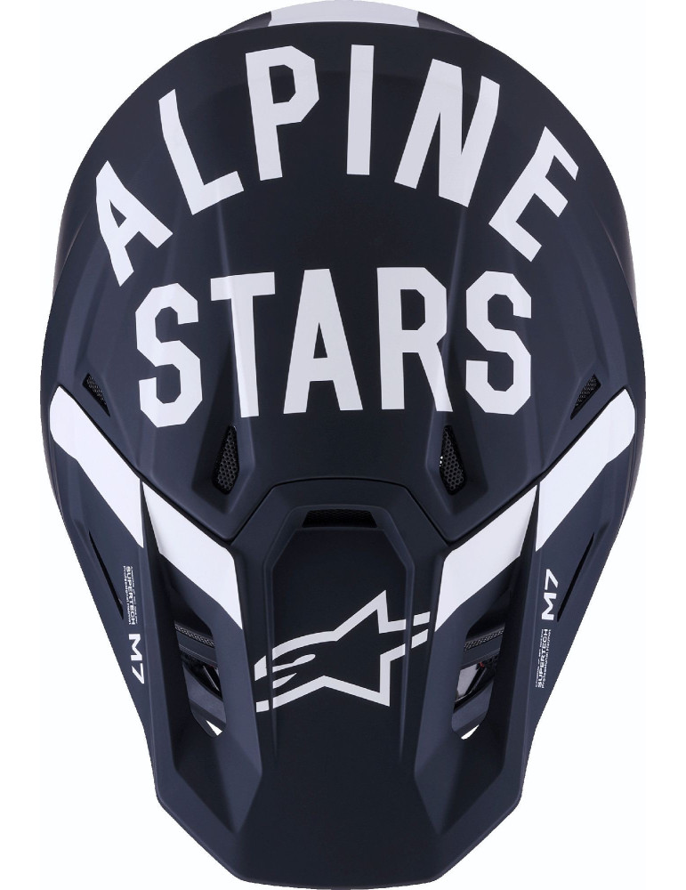 Casco Alpinestars S‑M7 Dasher nero bianco opaco